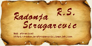 Radonja Strugarević vizit kartica
